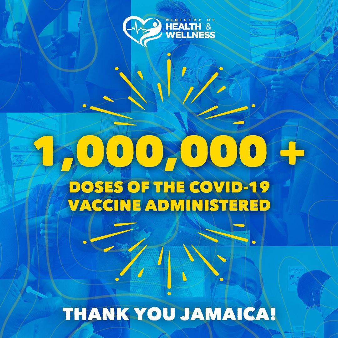 One Million Doses of COVID19 Vaccines Administered in Jamaica